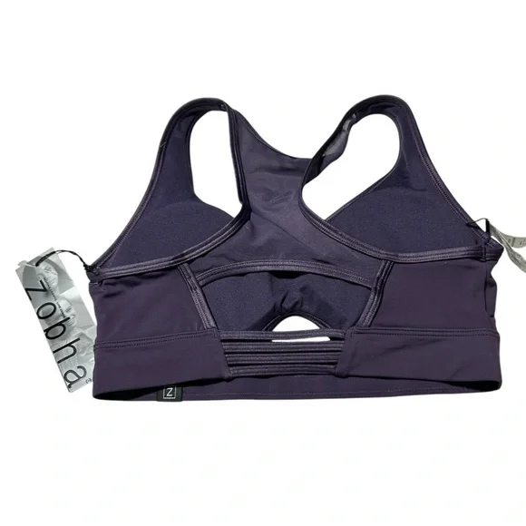 New Zobha Women’s Sports Bra Purple Small BNWT - Picture 7 of 7